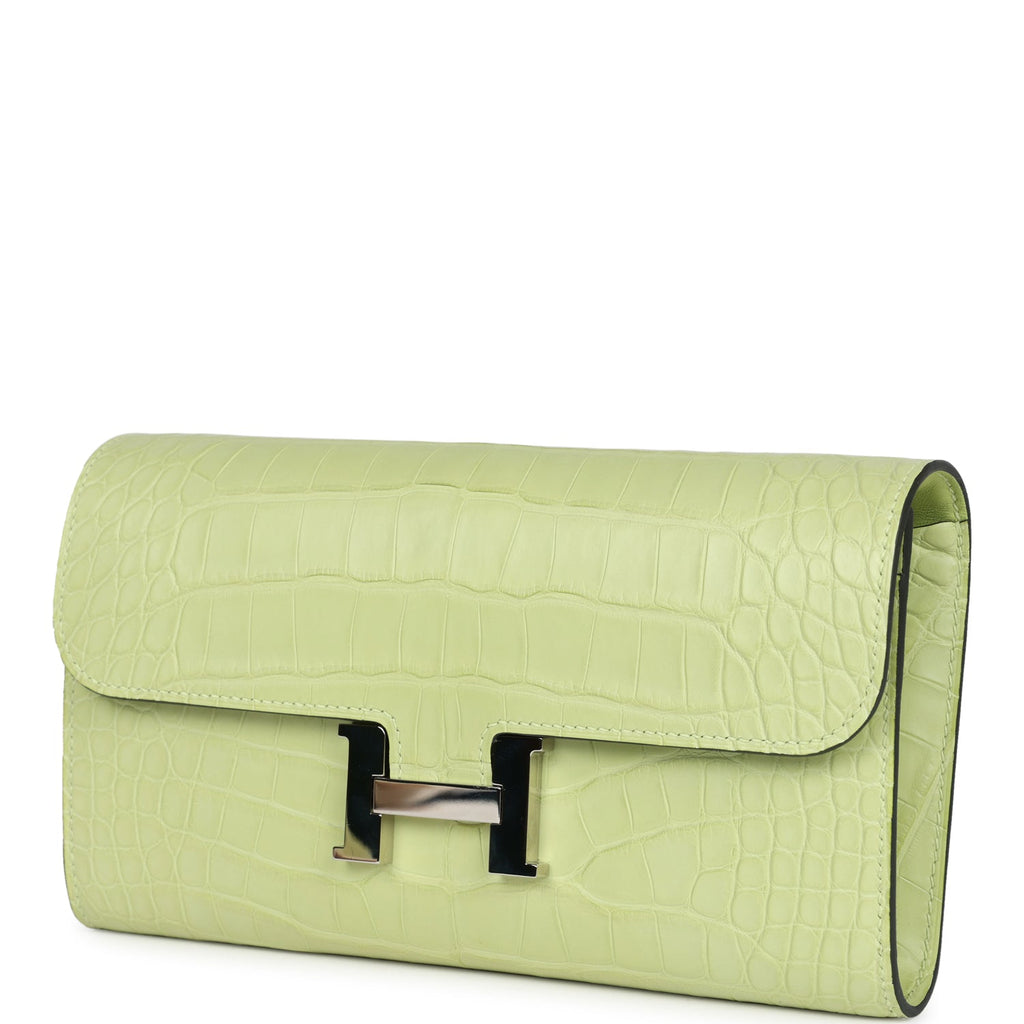 Constance Wallet To Go Jaune Bourgeon Matte Alligator Palladium Hardware Bag