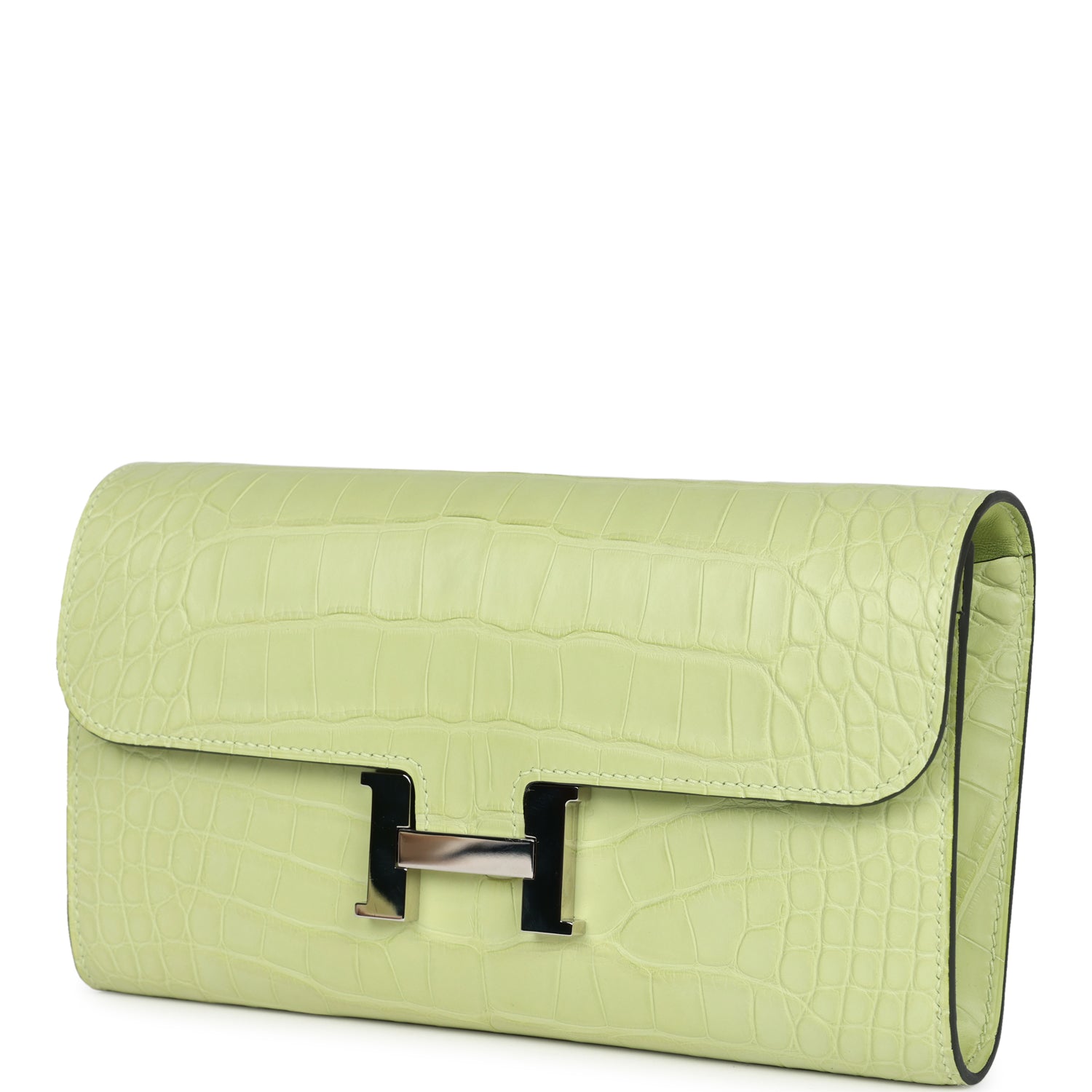 Constance Wallet To Go Jaune Bourgeon Matte Alligator Palladium Hardware Bag