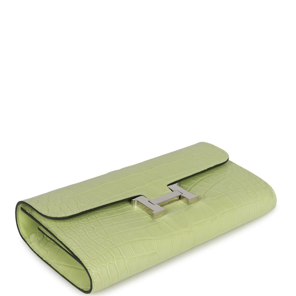 Constance Wallet To Go Jaune Bourgeon Matte Alligator Palladium Hardware Bag
