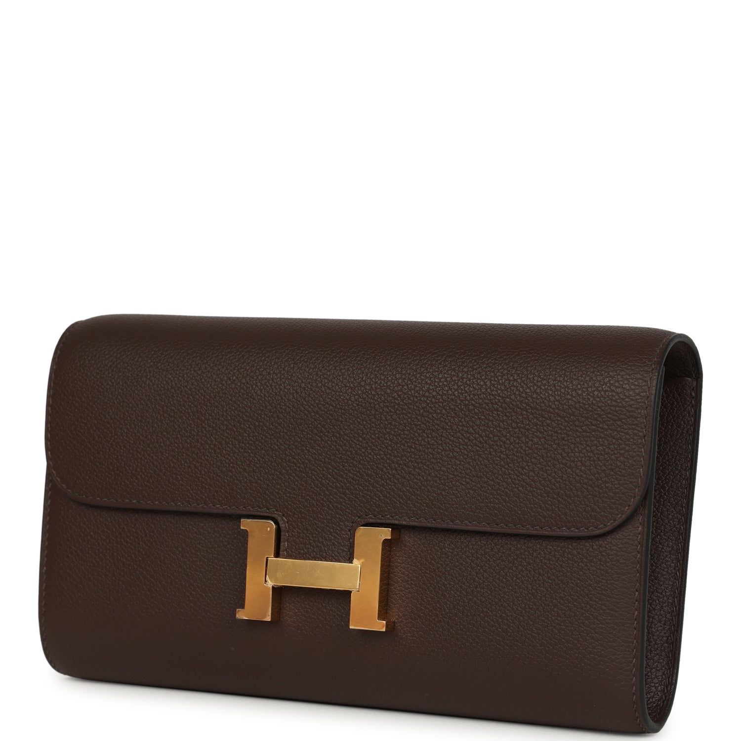 Constance Wallet To Go Moka Evercolor Gold Hardware Bag