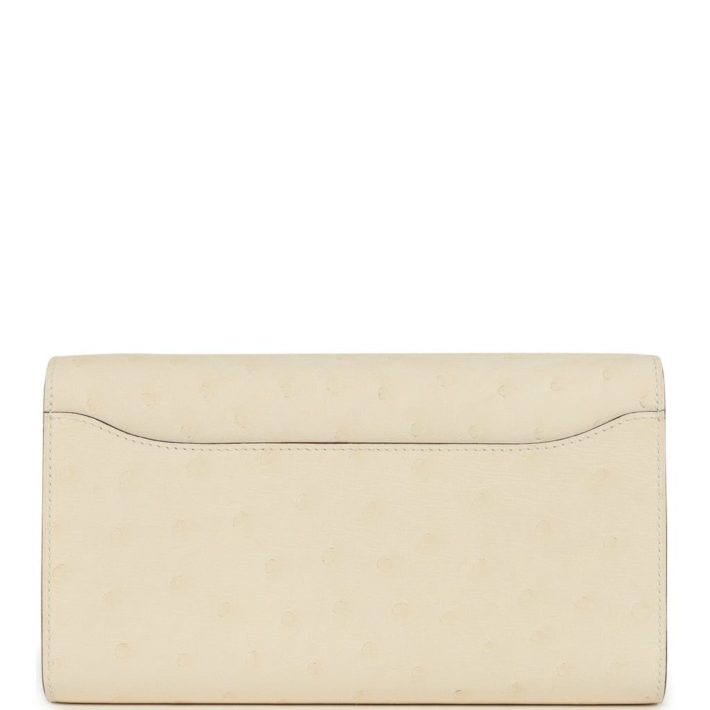 Constance Wallet To Go Nata Ostrich Gold Hardware Bag