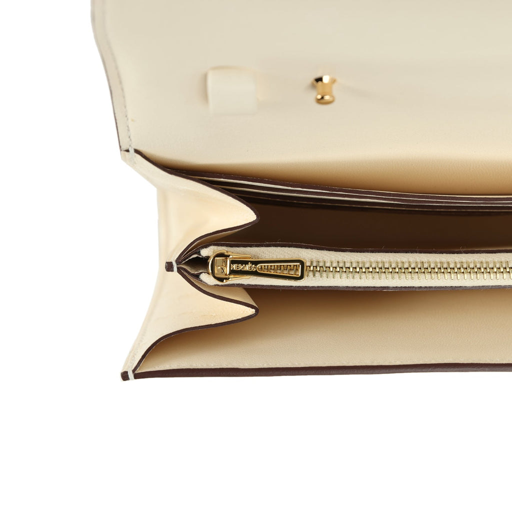 Constance Wallet To Go Nata Ostrich Gold Hardware Bag