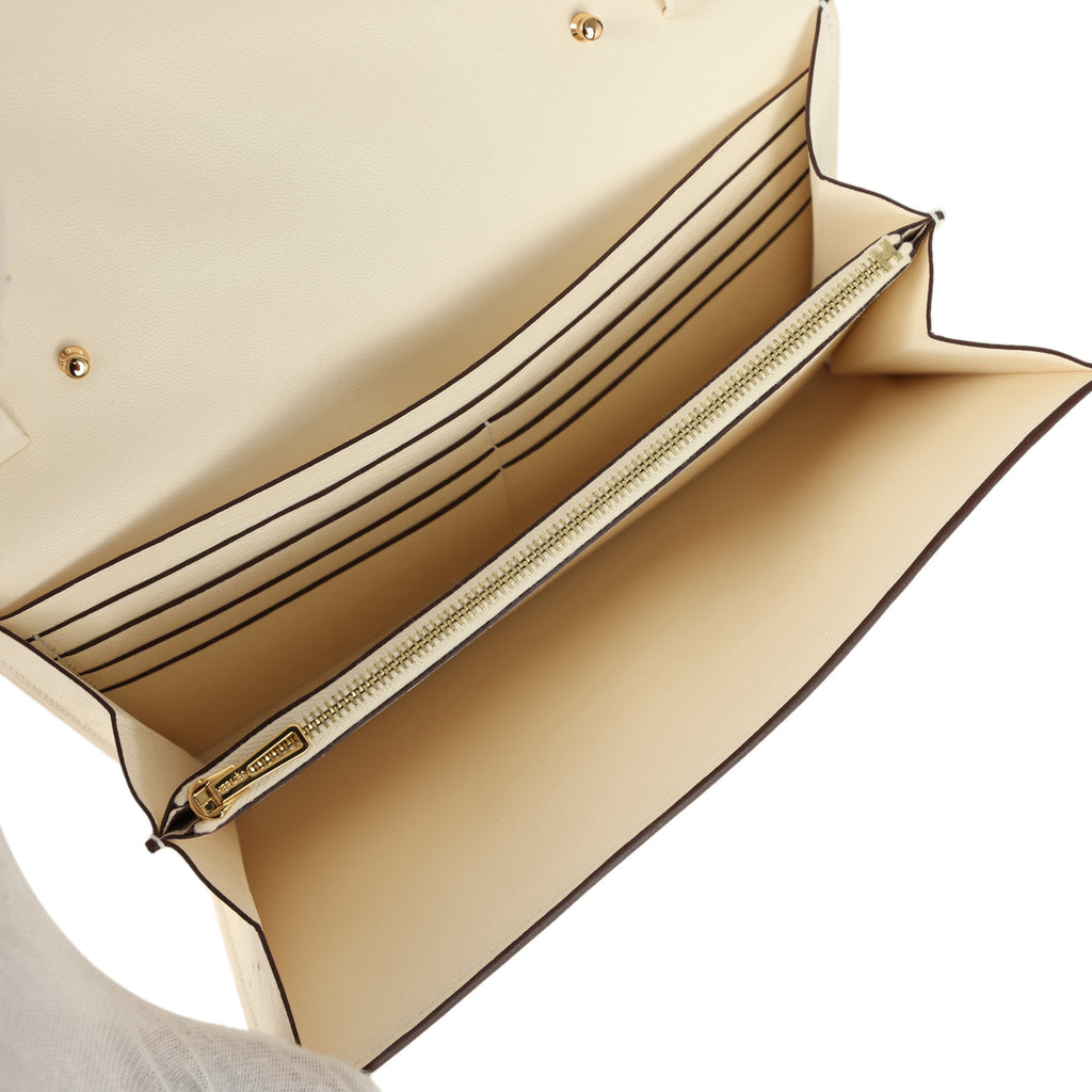 Constance Wallet To Go Nata Ostrich Gold Hardware Bag