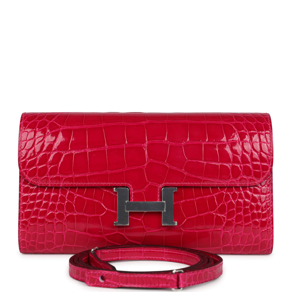 Constance Wallet To Go Rose Mexico Shiny Alligator Palladium Hardware Bag