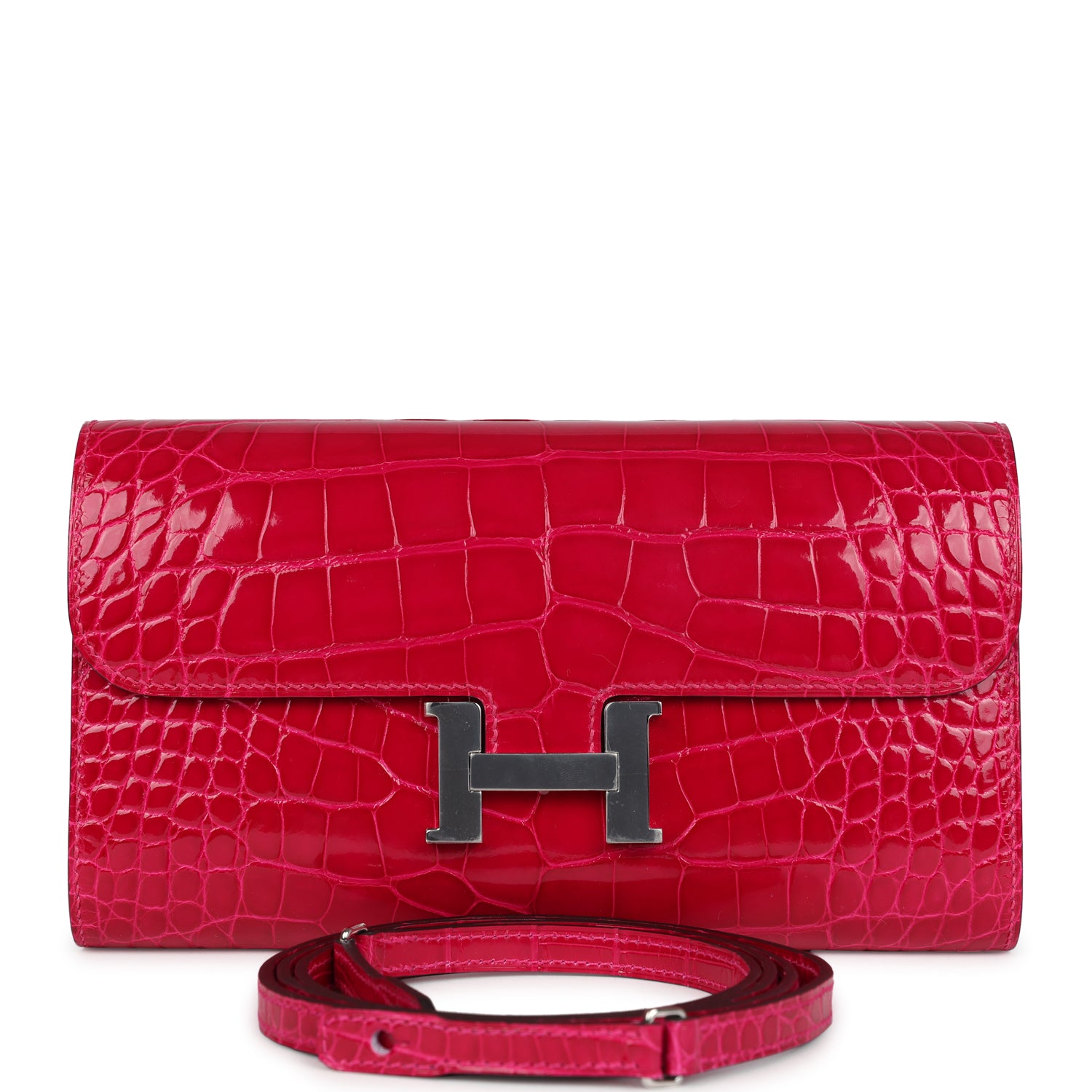 Constance Wallet To Go Rose Mexico Shiny Alligator Palladium Hardware Bag