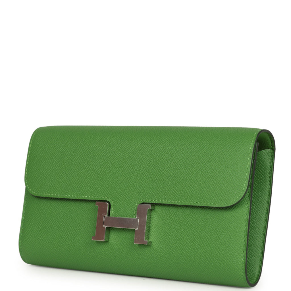 Constance Wallet To Go Vert Yucca Epsom Palladium Hardware Bag