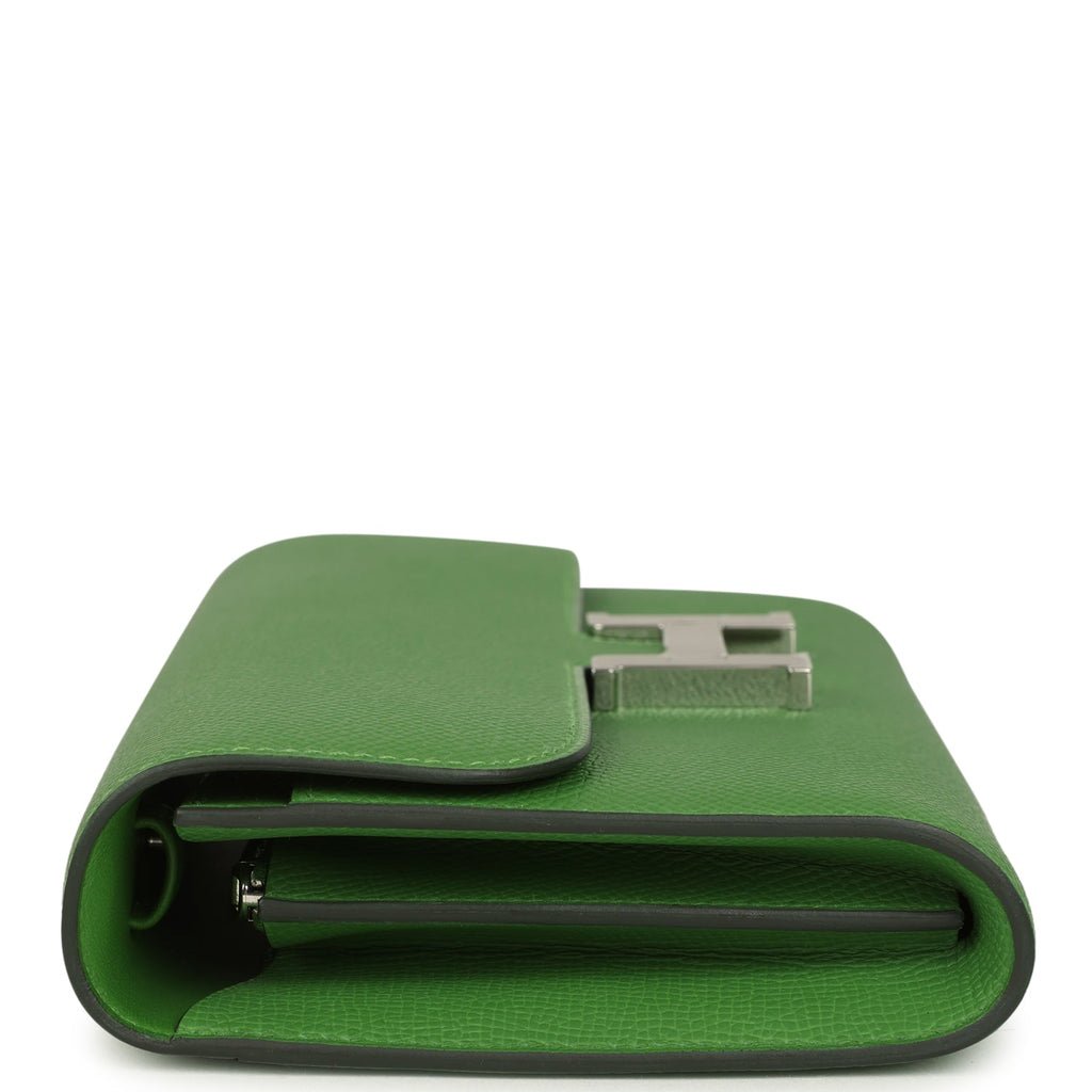 Constance Wallet To Go Vert Yucca Epsom Palladium Hardware Bag