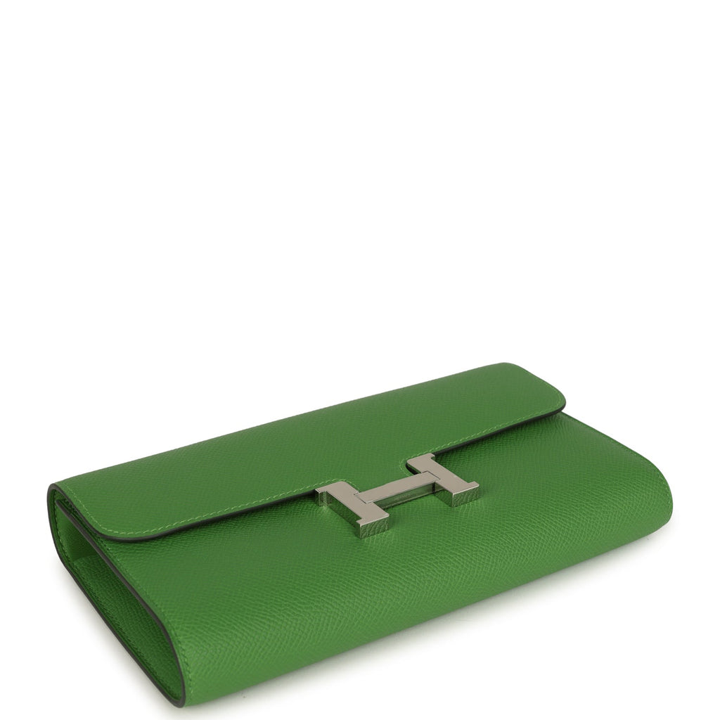 Constance Wallet To Go Vert Yucca Epsom Palladium Hardware Bag