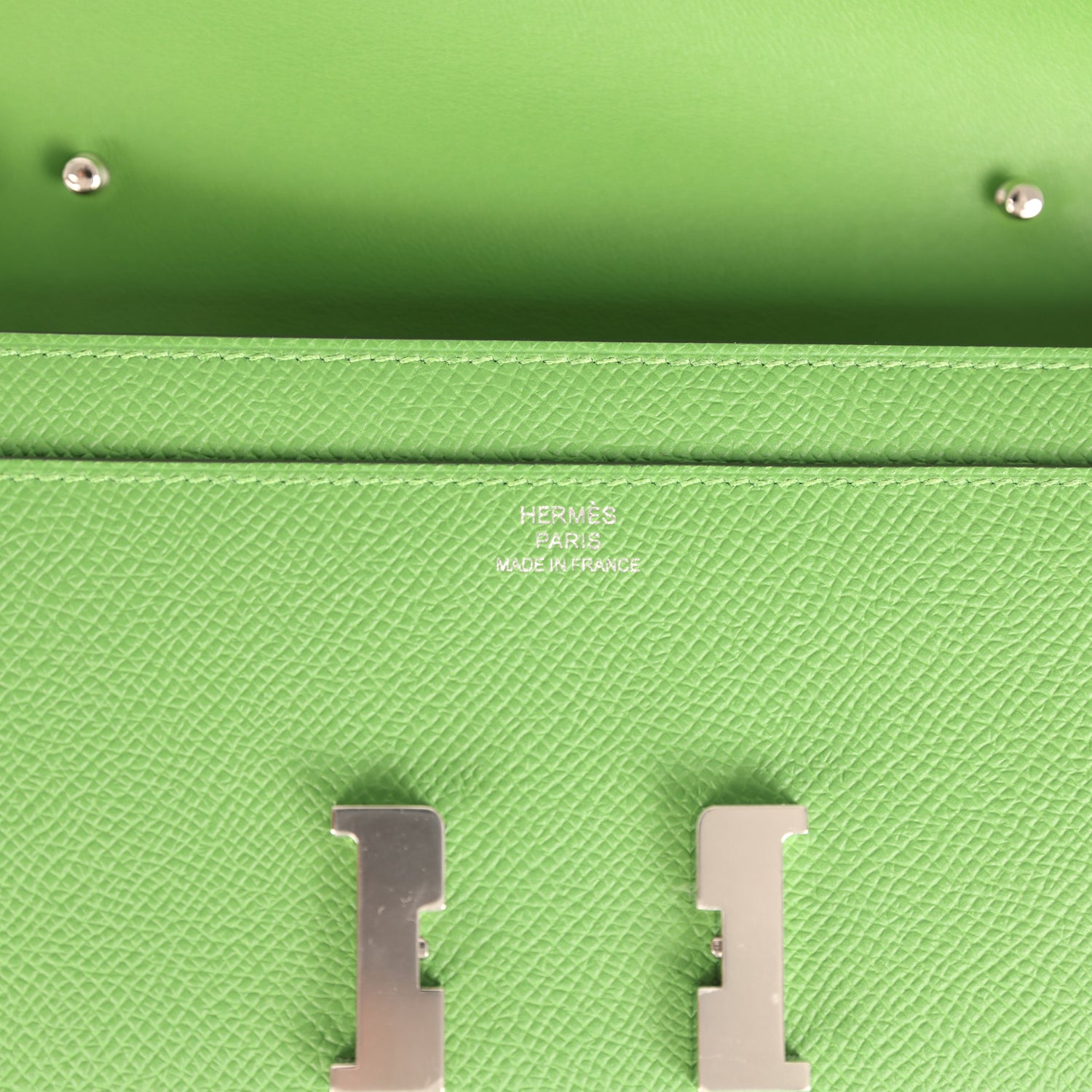 Constance Wallet To Go Vert Yucca Epsom Palladium Hardware Bag