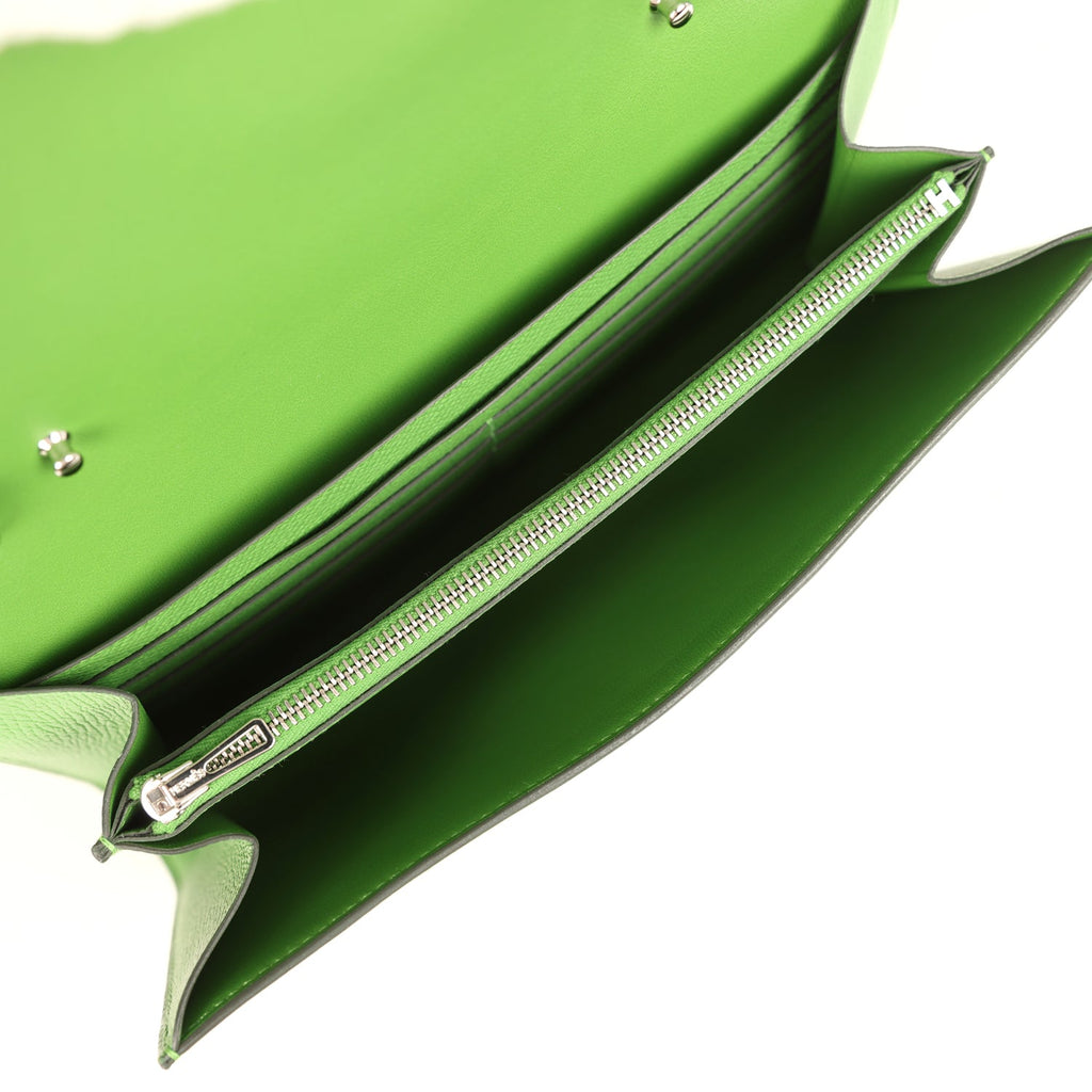 Constance Wallet To Go Vert Yucca Epsom Palladium Hardware Bag