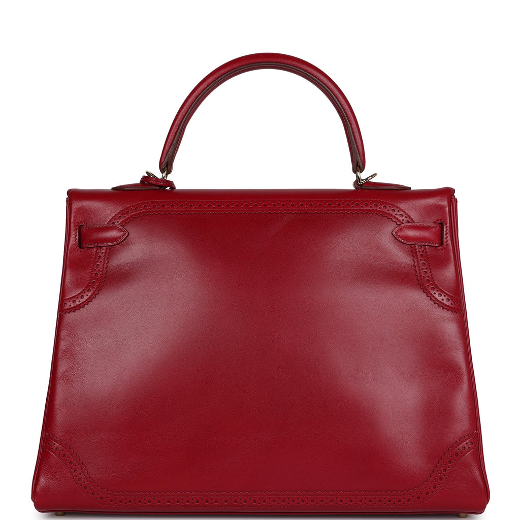 Ghillies Kelly Retourne 35 Rubis Tadelakt Permabrass Hardware Bag