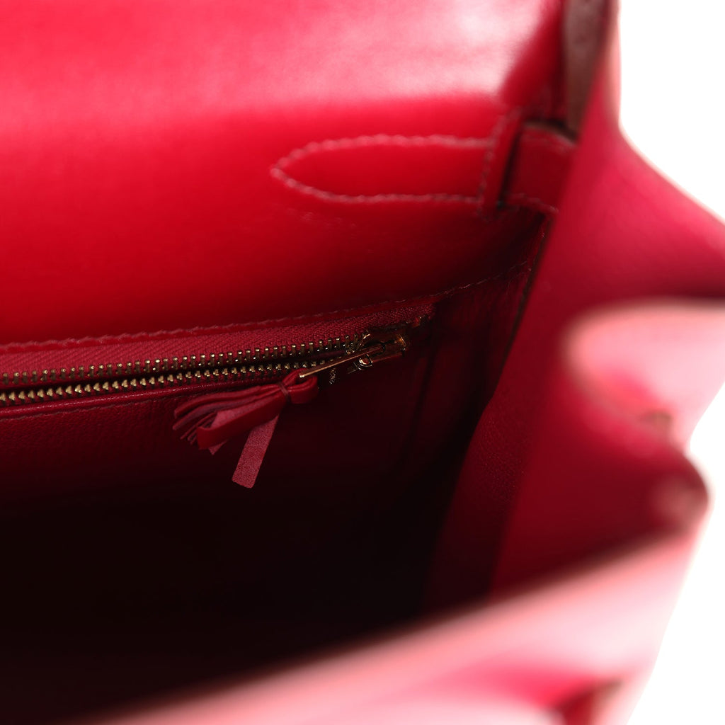 Ghillies Kelly Retourne 35 Rubis Tadelakt Permabrass Hardware Bag