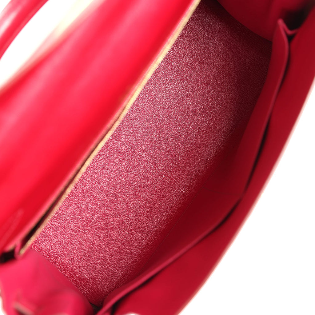 Ghillies Kelly Retourne 35 Rubis Tadelakt Permabrass Hardware Bag