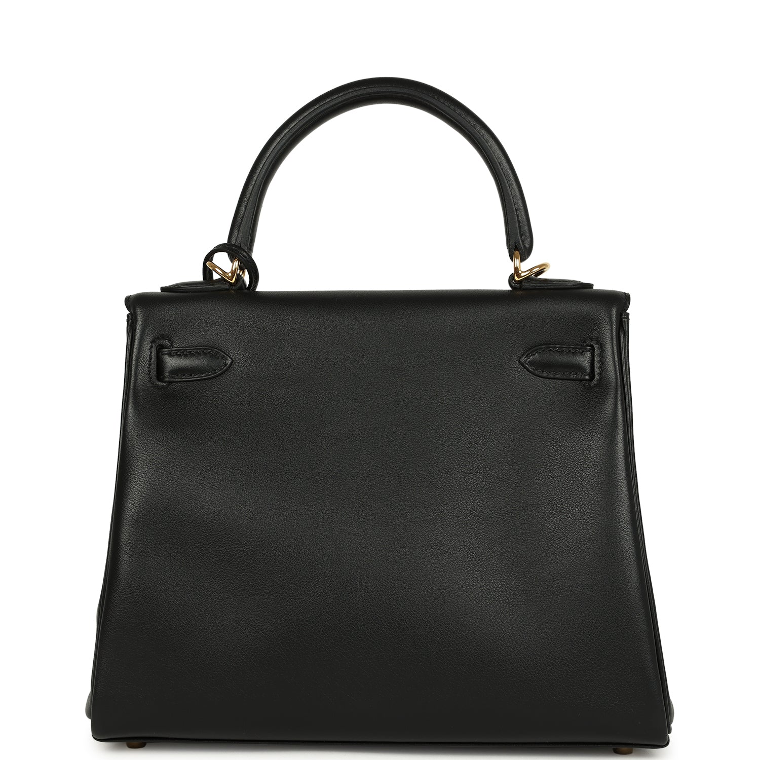 Kelly Retourne 25 Black Cheri Gold Hardware Bag
