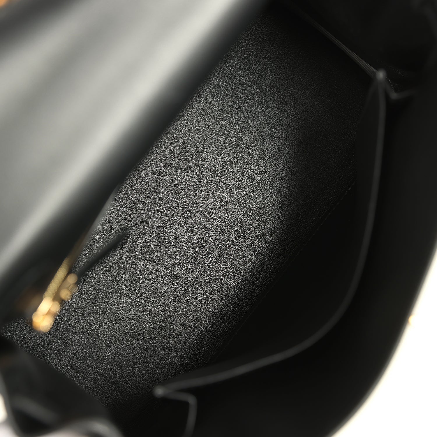 Kelly Retourne 25 Black Cheri Gold Hardware Bag