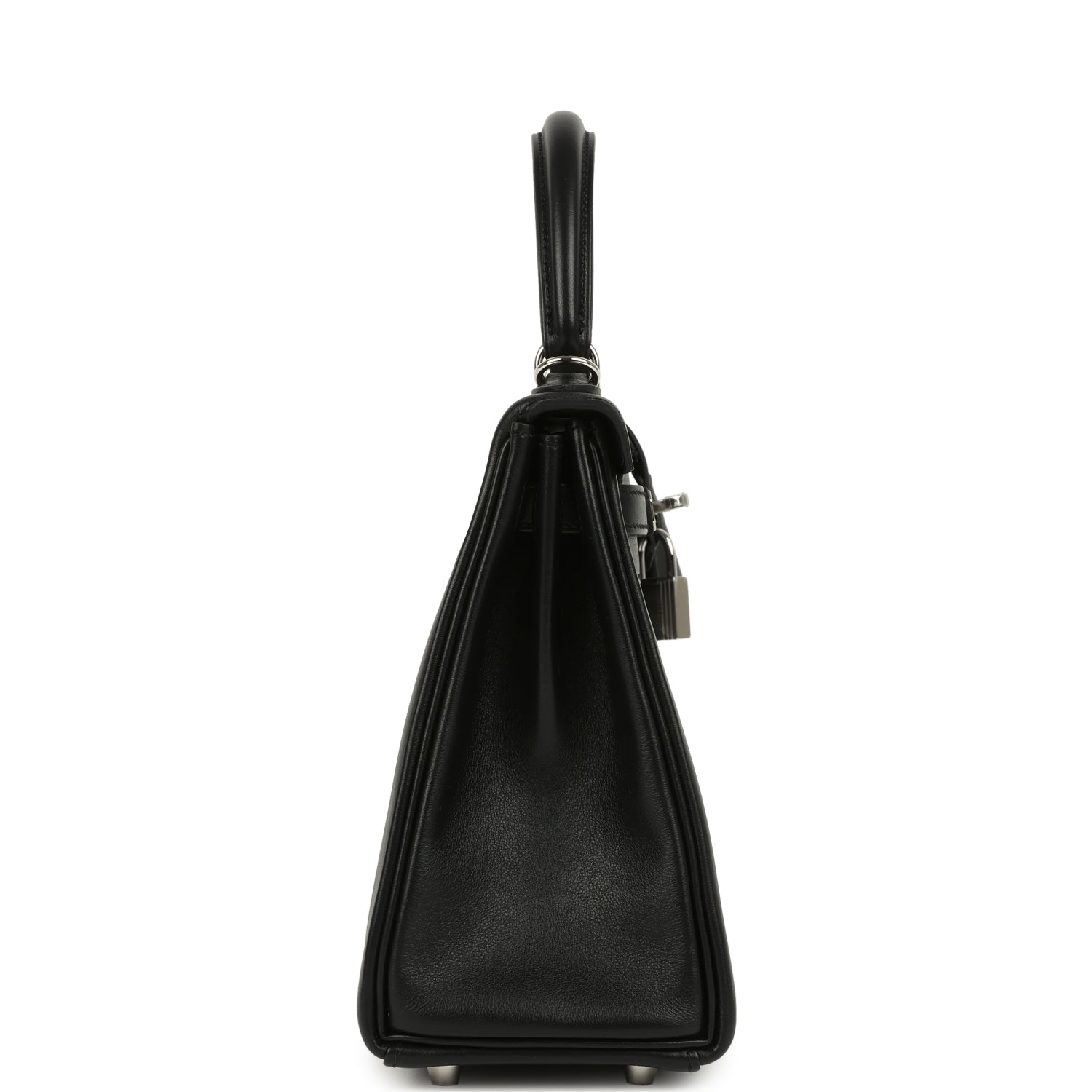 Kelly Retourne 25 Black Cheri Palladium Hardware Bag