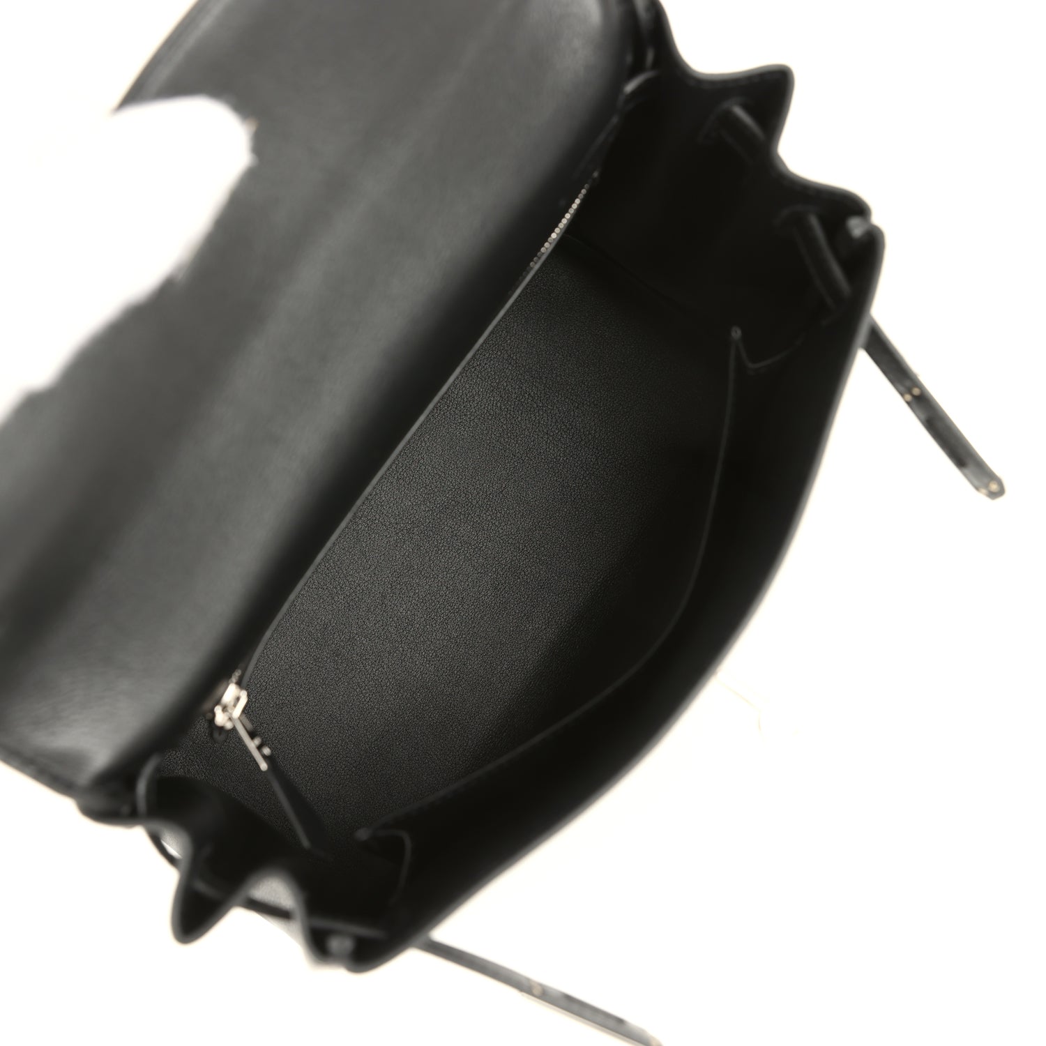 Kelly Retourne 25 Black Cheri Palladium Hardware Bag