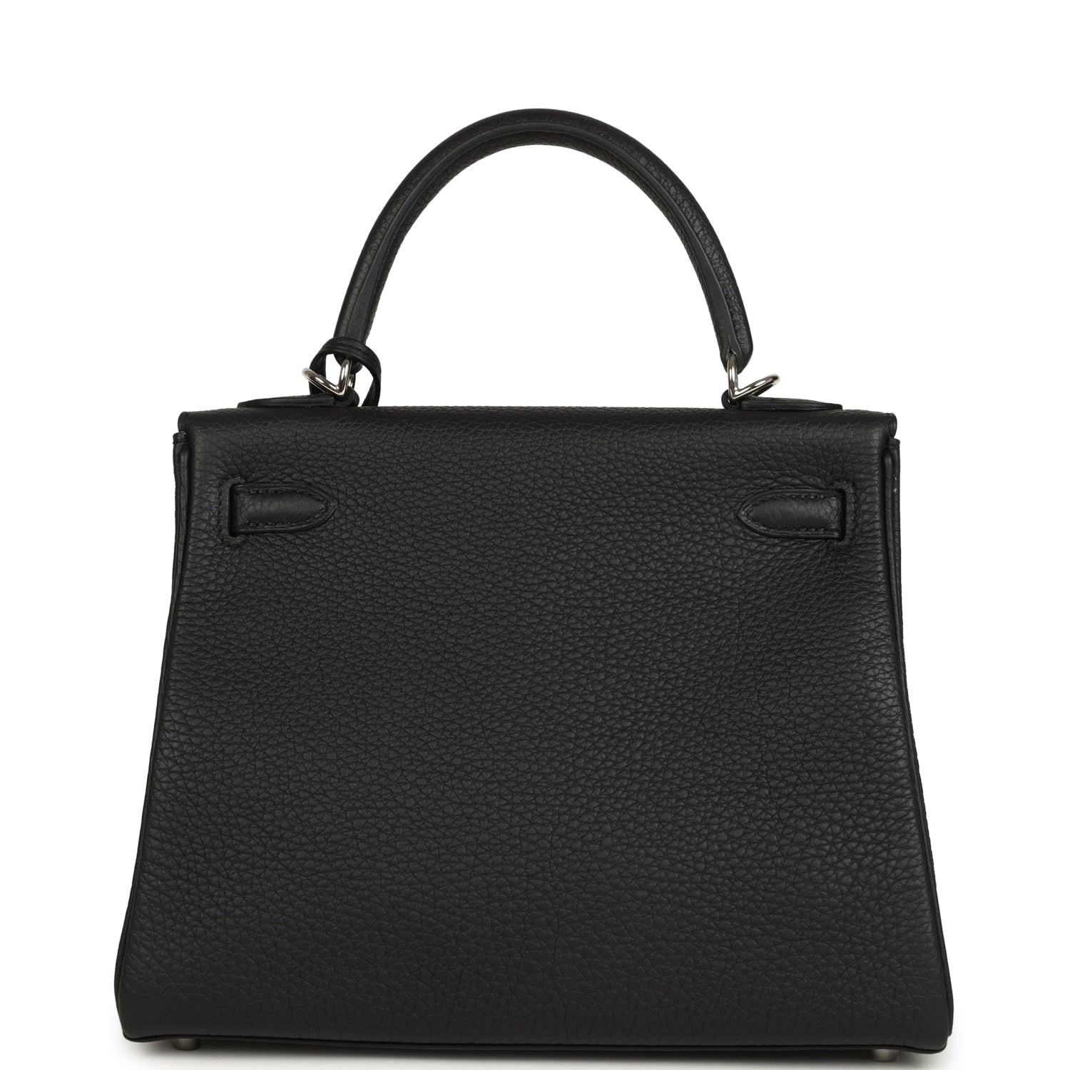 Kelly Retourne 25 Black Togo Palladium Hardware Bag