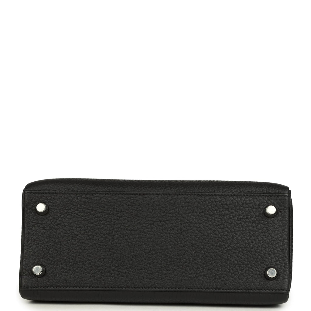 Kelly Retourne 25 Black Togo Palladium Hardware Bag
