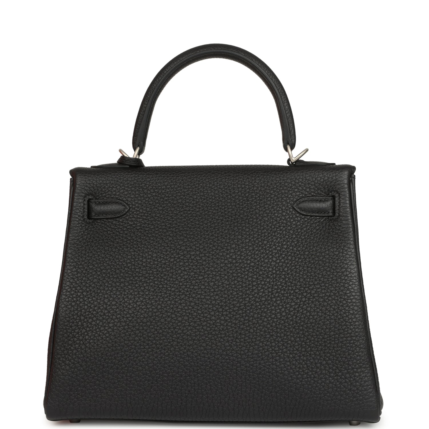 Kelly Retourne 25 Black Verso Togo Brushed Palladium Hardware Bag