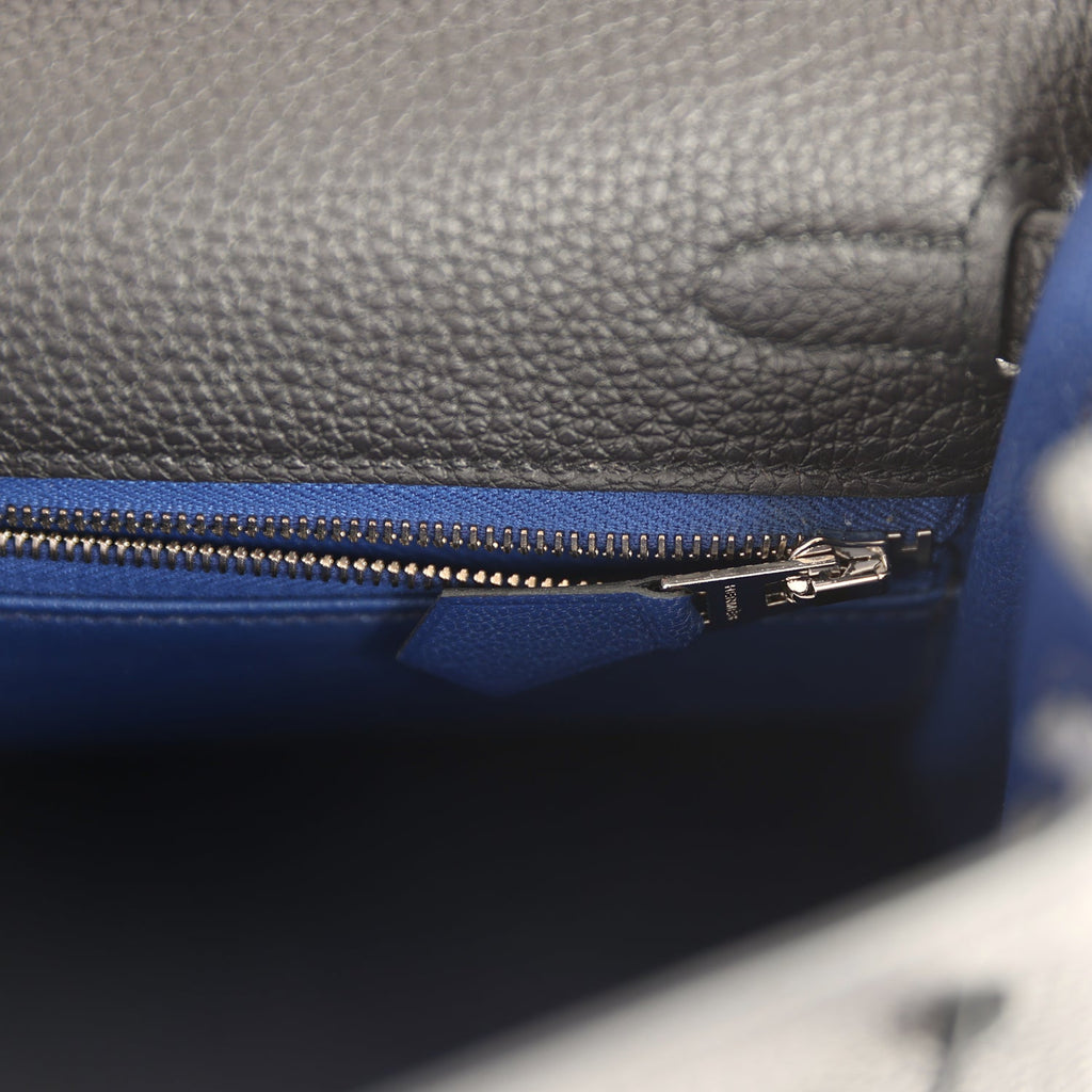 Kelly Retourne 25 Black Verso Togo Brushed Palladium Hardware Bag
