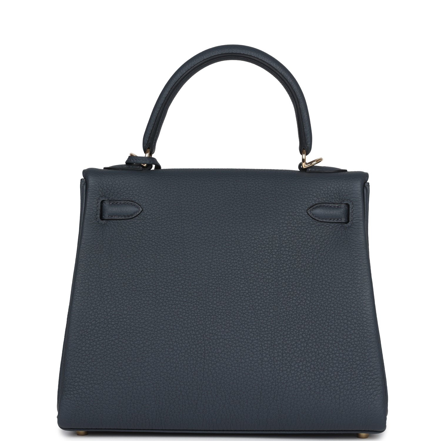 Kelly Retourne 25 Gris Misty Togo Permabrass Hardware Bag