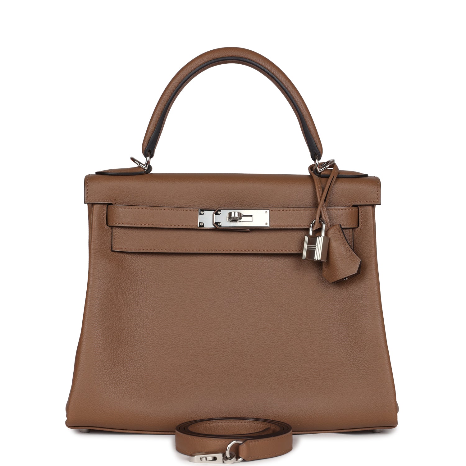Kelly Retourne 28 Alezan Evercolor Palladium Hardware Bag