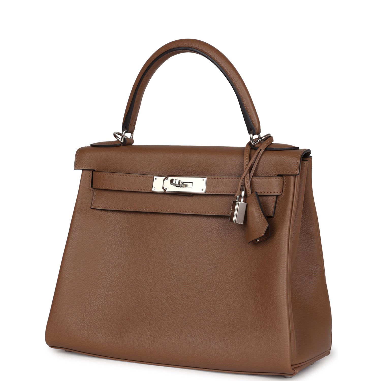 Kelly Retourne 28 Alezan Evercolor Palladium Hardware Bag