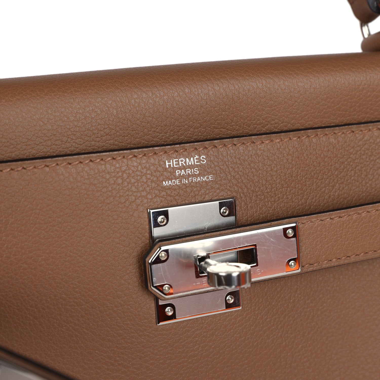 Kelly Retourne 28 Alezan Evercolor Palladium Hardware Bag