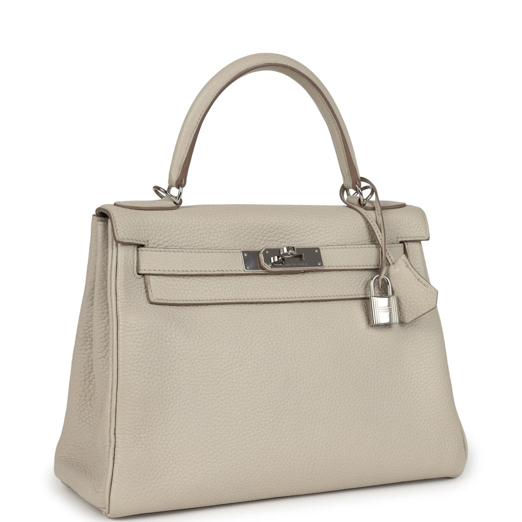 Kelly Retourne 28 Beton Clemence Palladium Hardware Bag