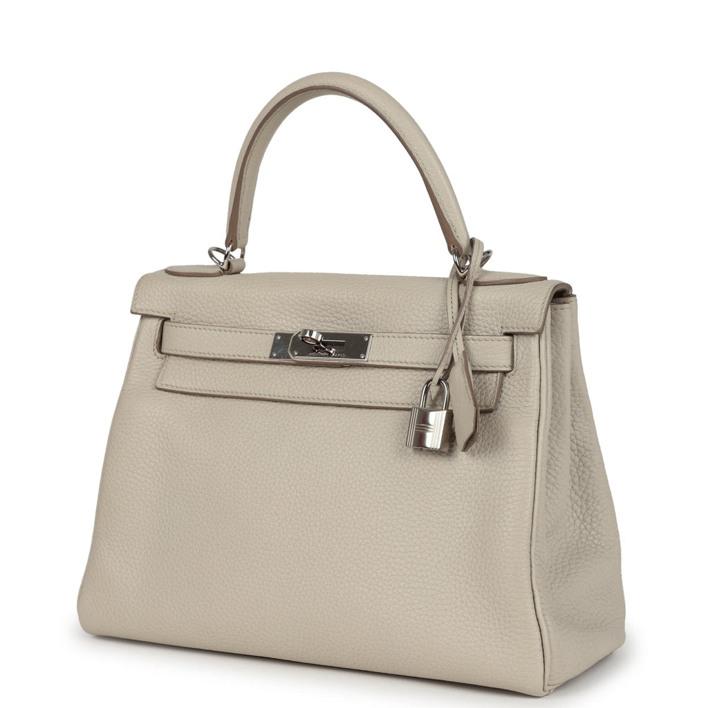 Kelly Retourne 28 Beton Clemence Palladium Hardware Bag