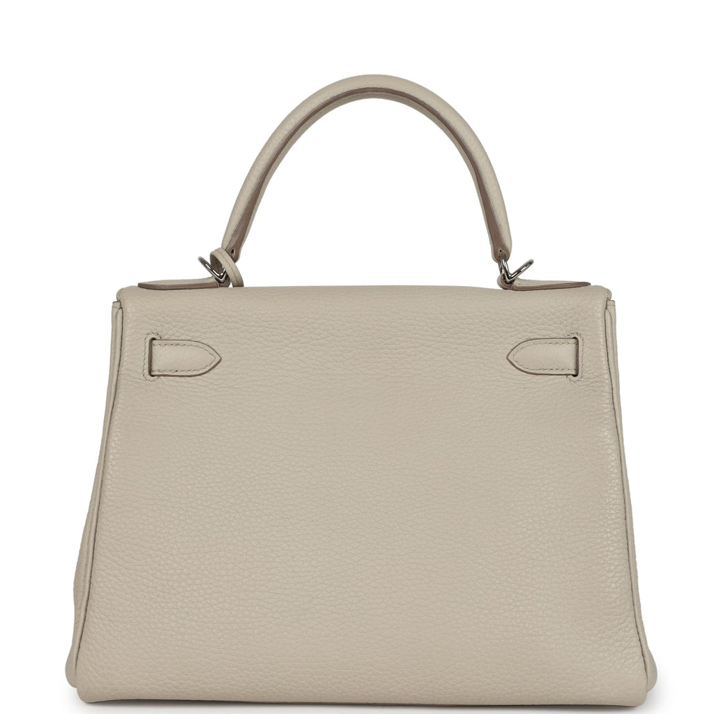 Kelly Retourne 28 Beton Clemence Palladium Hardware Bag