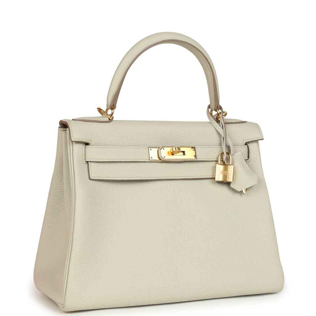 Kelly Retourne 28 Beton Togo Gold Hardware Bag
