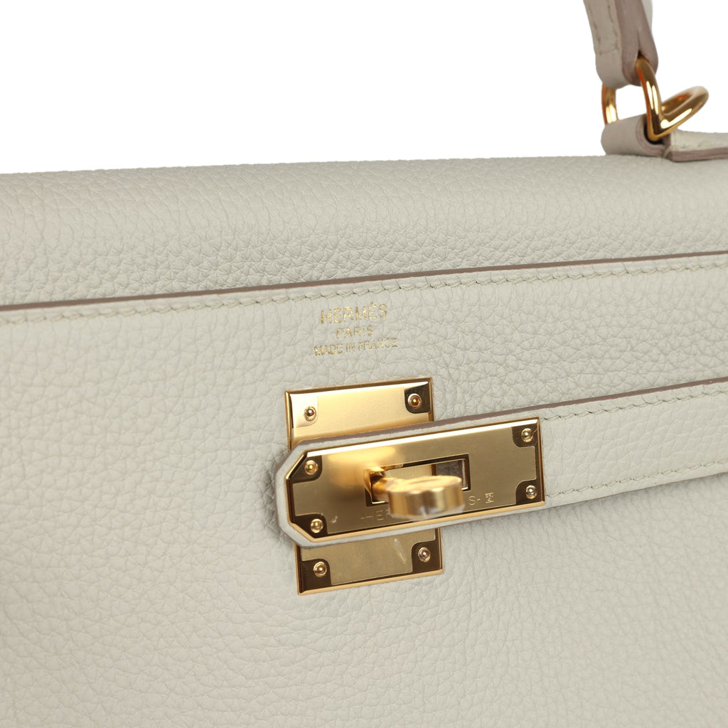 Kelly Retourne 28 Beton Togo Gold Hardware Bag