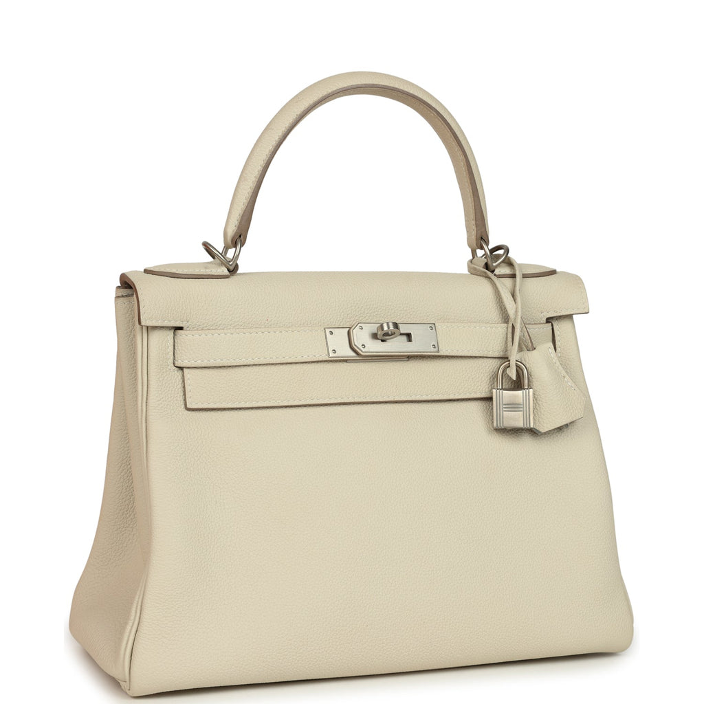Kelly Retourne 28 Beton Verso Togo Brushed Palladium Hardware Bag