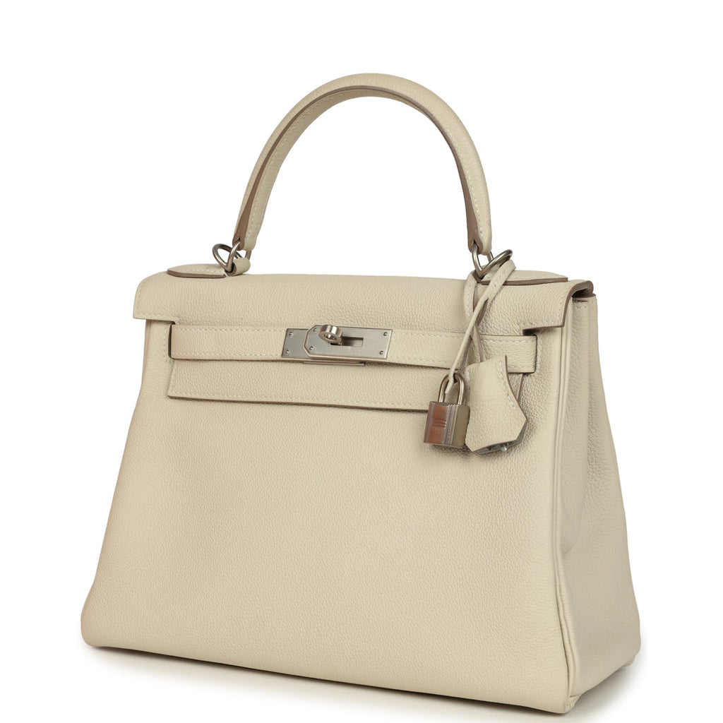 Kelly Retourne 28 Beton Verso Togo Brushed Palladium Hardware Bag