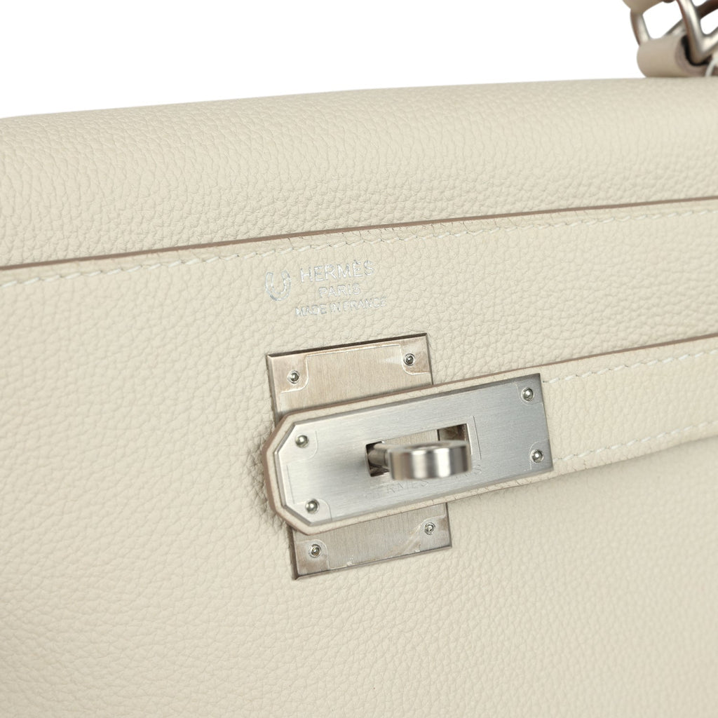 Kelly Retourne 28 Beton Verso Togo Brushed Palladium Hardware Bag