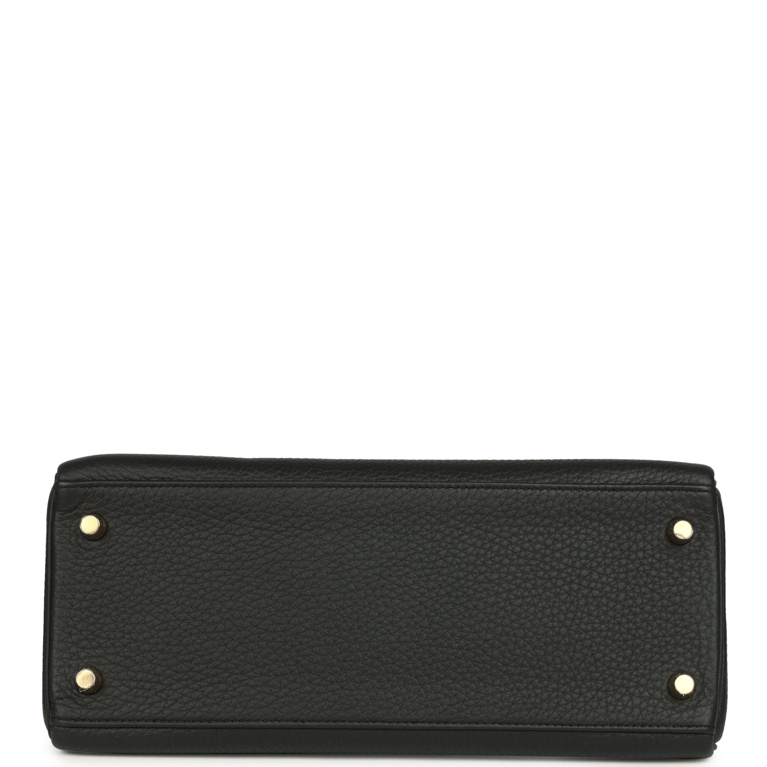 Kelly Retourne 28 Black Clemence Gold Hardware Bag