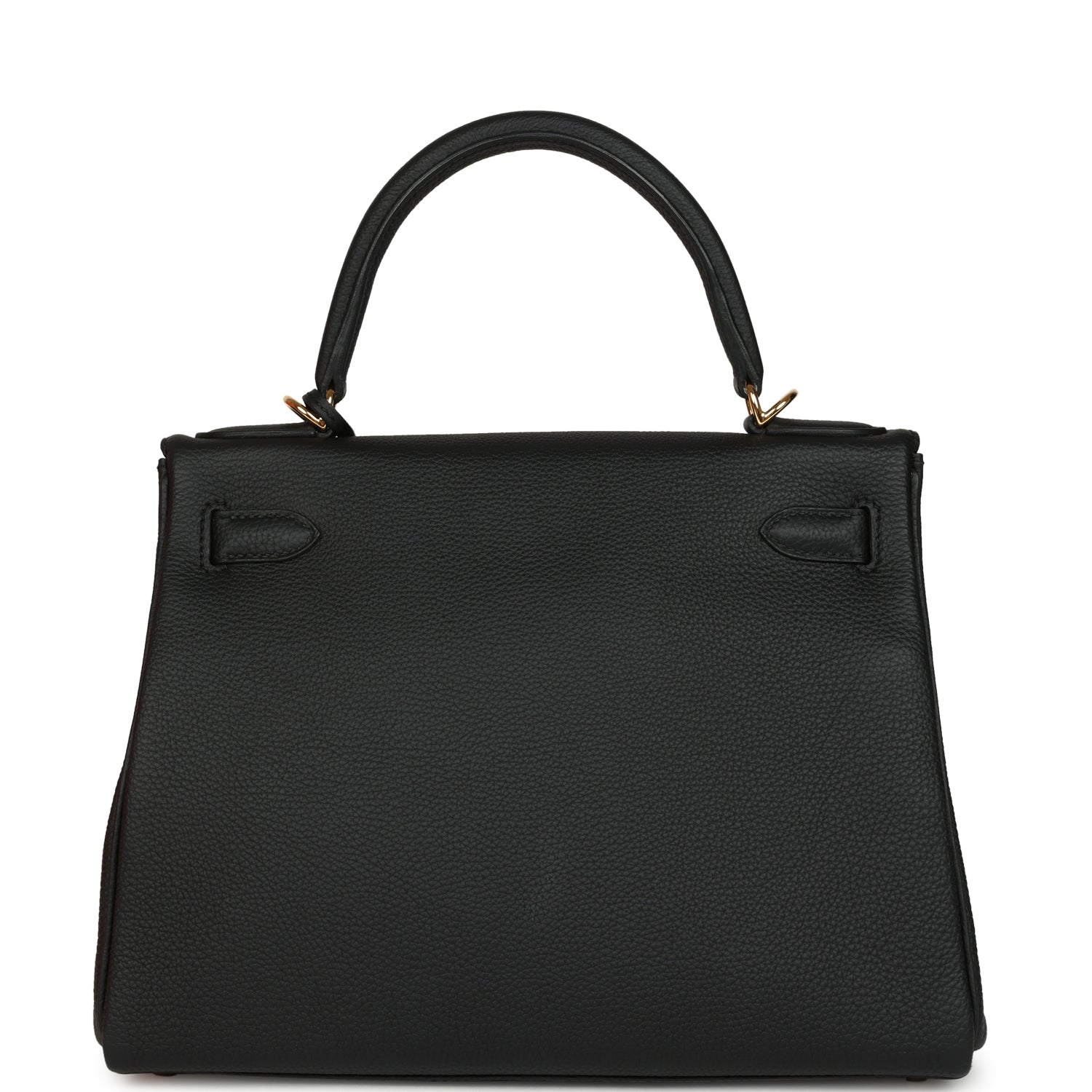 Kelly Retourne 28 Black Togo Gold Hardware Bag
