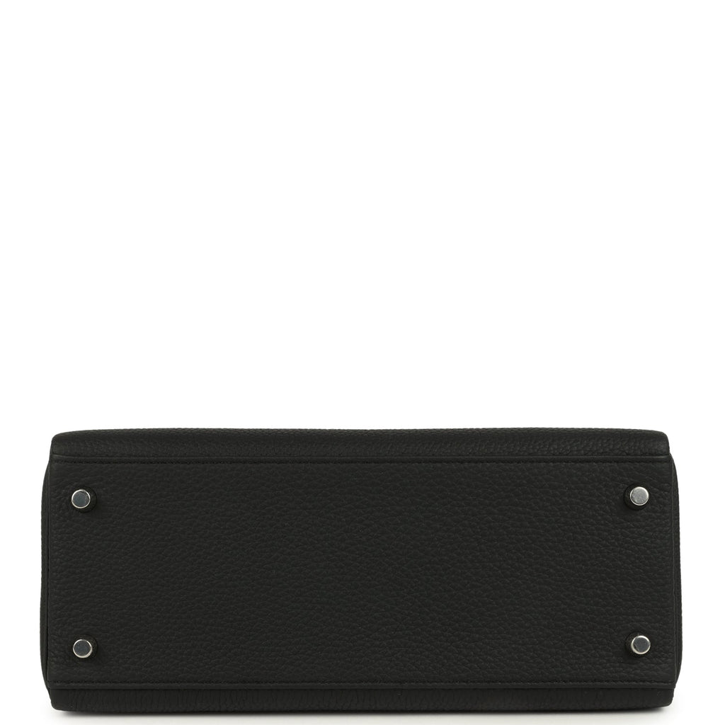 Kelly Retourne 28 Black Togo Palladium Hardware Bag
