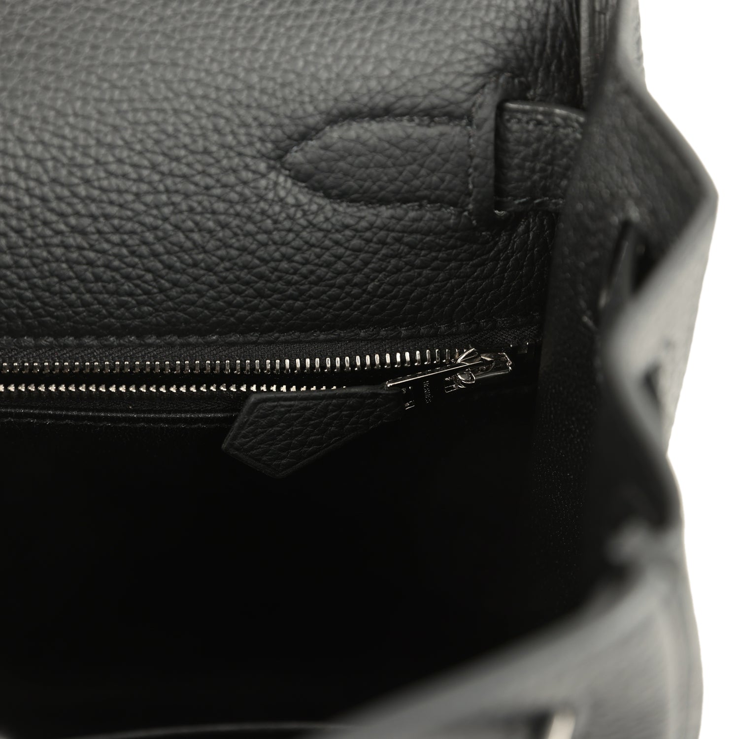 Kelly Retourne 28 Black Togo Palladium Hardware Bag