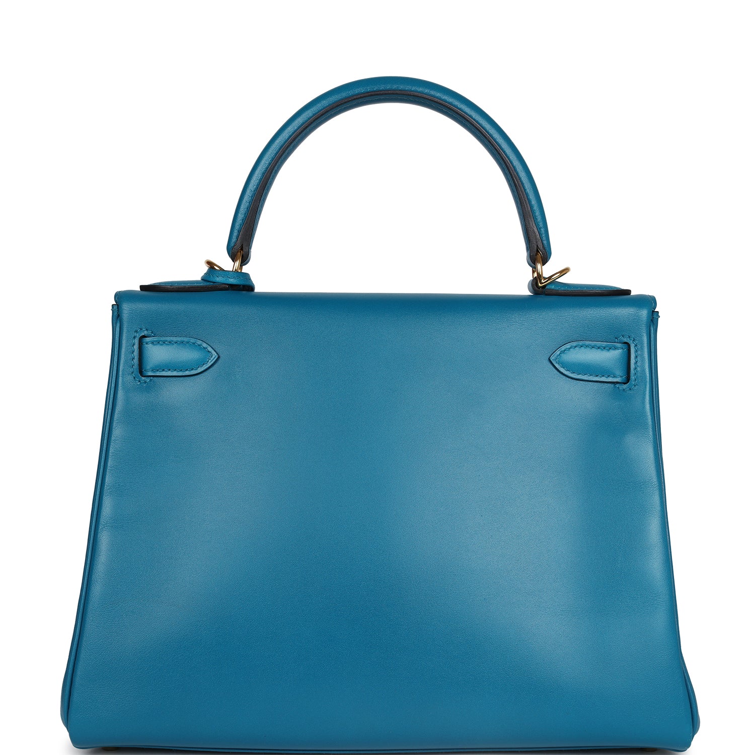 Kelly Retourne 28 Bleu Izmir Tadelakt Gold Hardware Bag