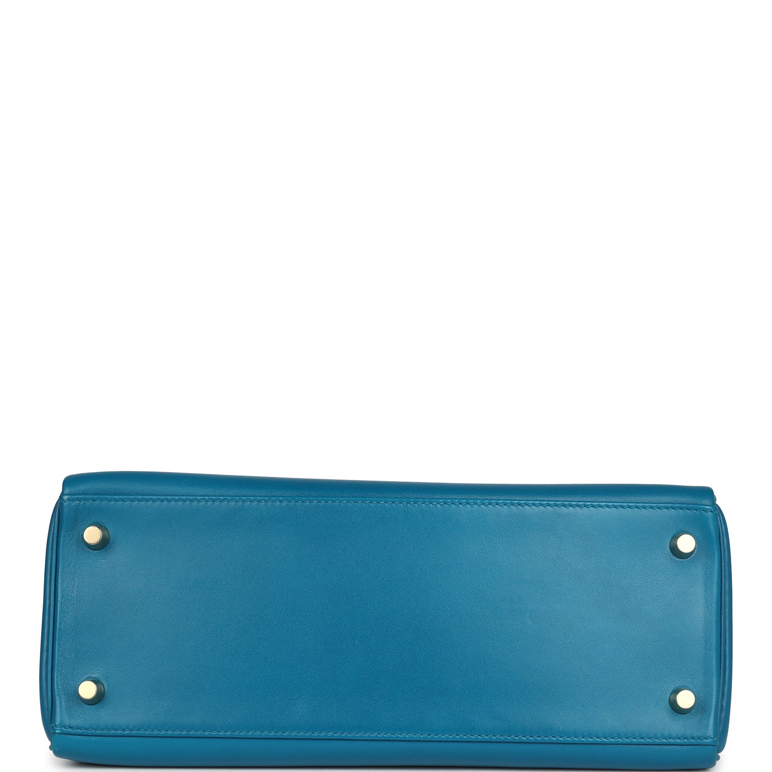 Kelly Retourne 28 Bleu Izmir Tadelakt Gold Hardware Bag