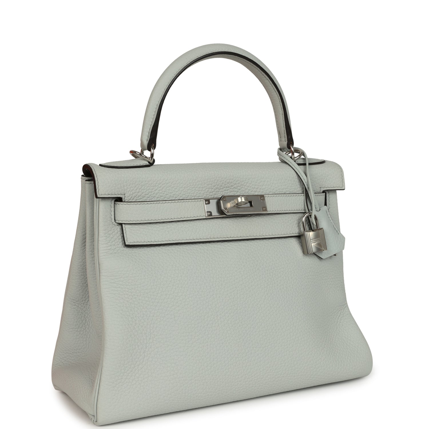 Kelly Retourne 28 Bleu Pale Clemence Palladium Hardware Bag
