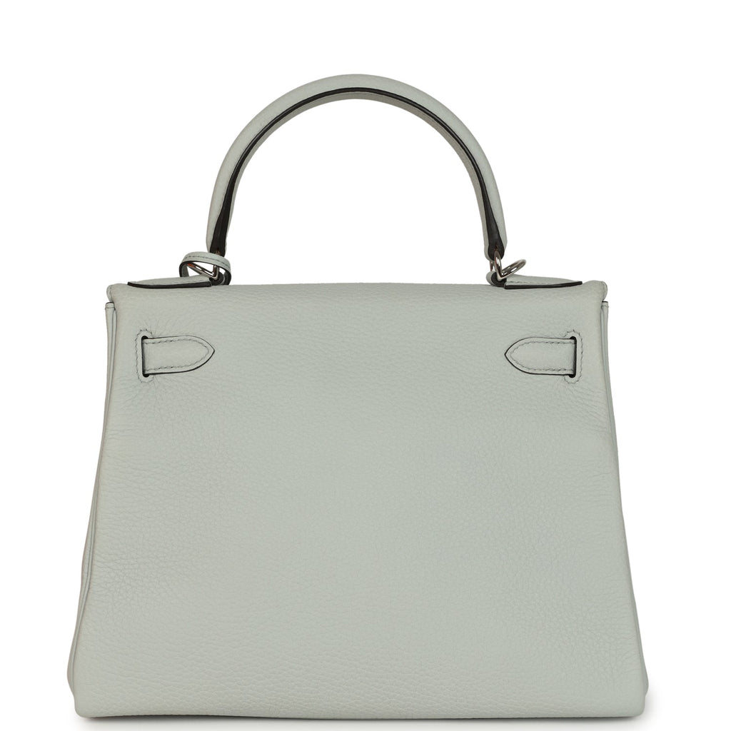 Kelly Retourne 28 Bleu Pale Clemence Palladium Hardware Bag