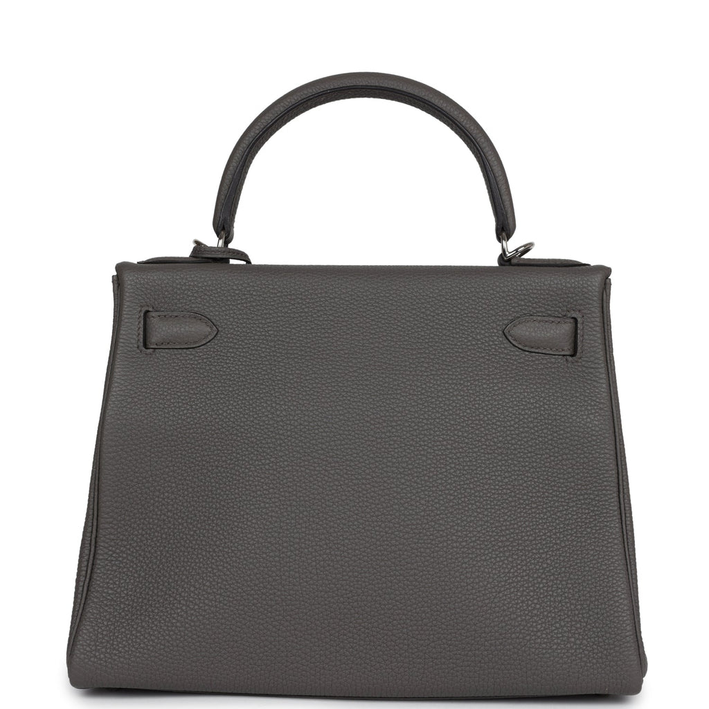 Kelly Retourne 28 Etain Togo Palladium Hardware Bag