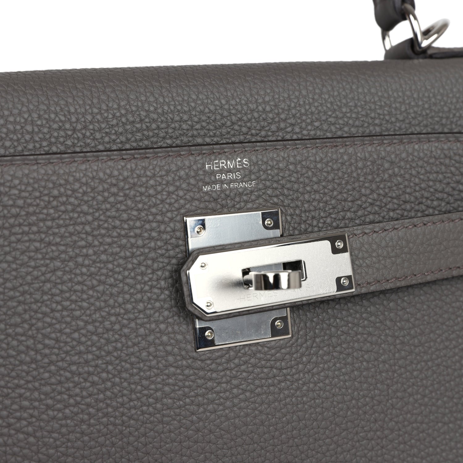 Kelly Retourne 28 Etain Togo Palladium Hardware Bag