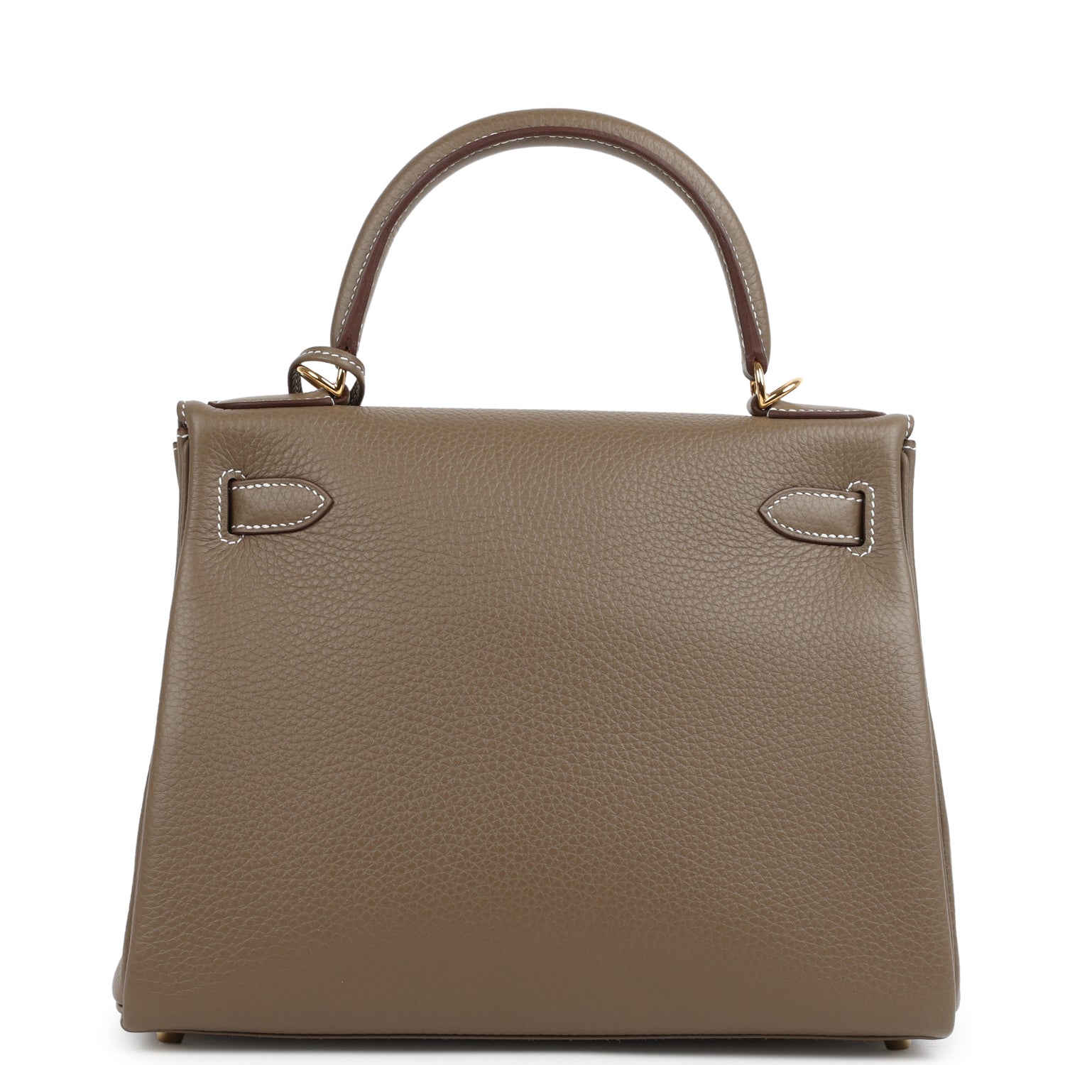 Kelly Retourne 28 Etoupe Clemence Gold Hardware Bag