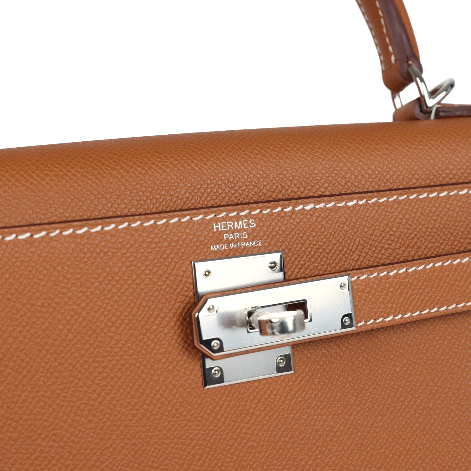 Kelly Retourne 28 Gold Epsom Palladium Hardware Bag