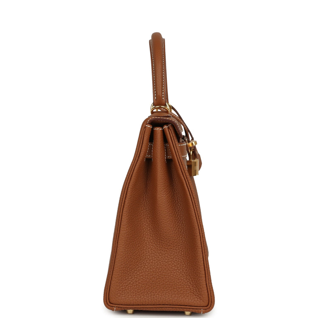 Kelly Retourne 28 Gold Togo Gold Hardware Bag